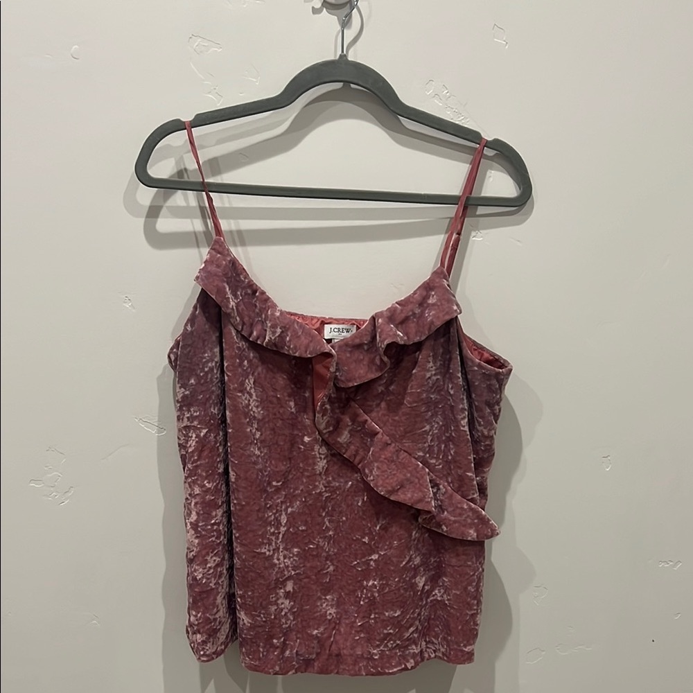 J. Crew Pink Velvet Women's Top